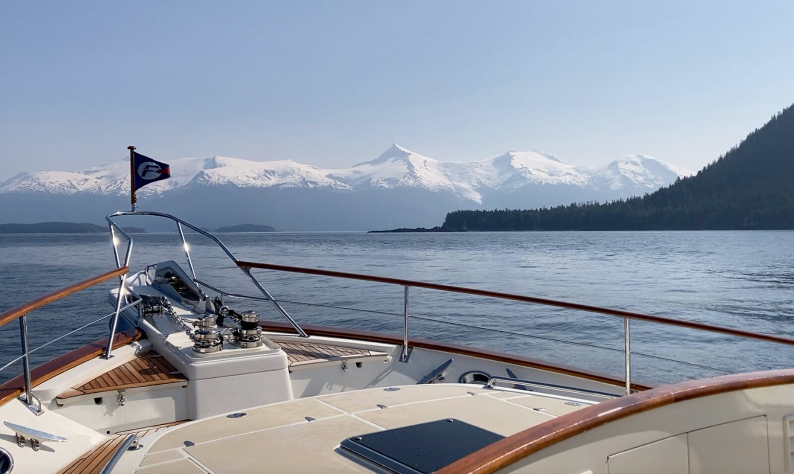 VENTURE approaching Endicott Arm, Southeast Alaska.
