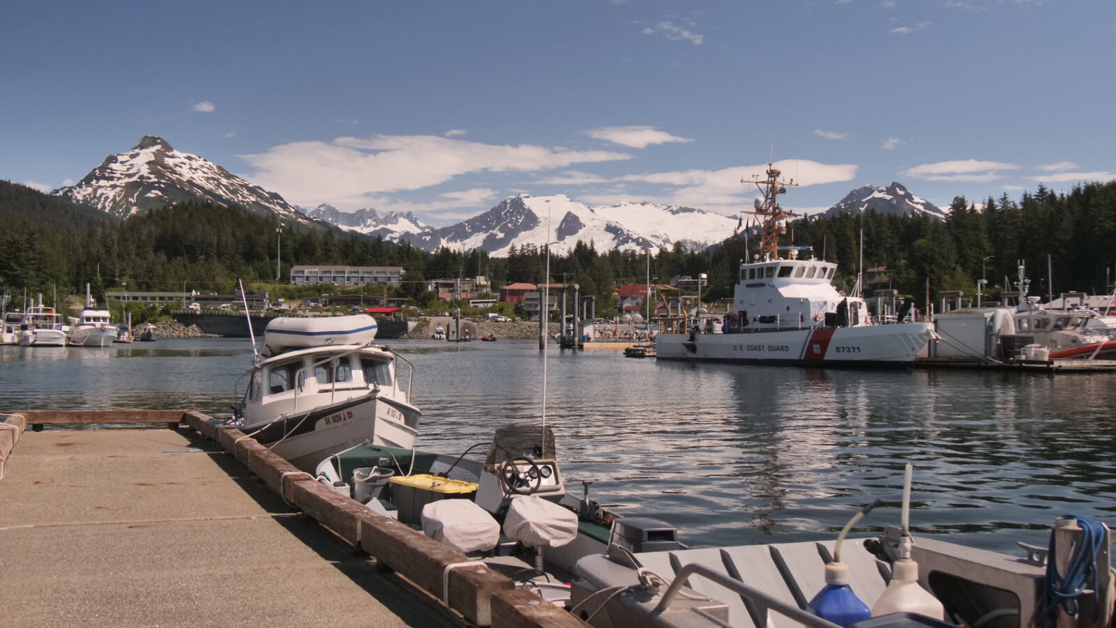 View of marina in Auke Bay.